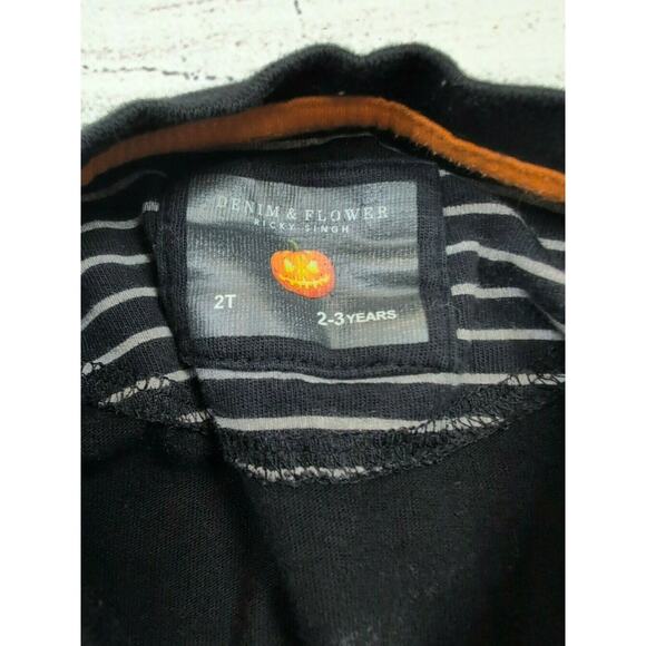 2T Denim & Flower Dancing Skeletons Tee - Picture 4 of 5